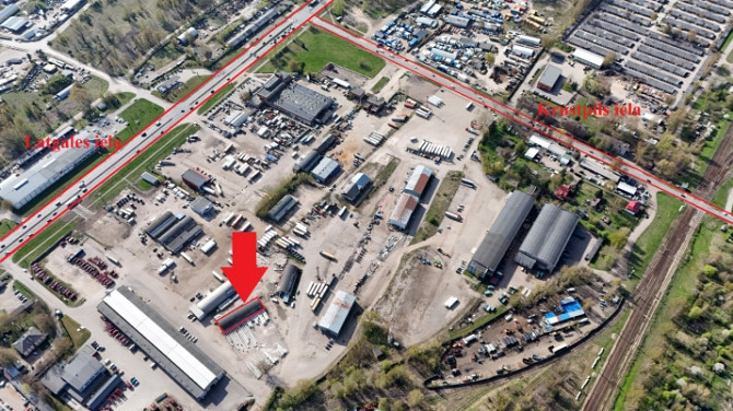 Noliktavas telpas Rumubulā.  + Pusapaļais angārs 612 m2; + 1. stāvs; + 2 divviru vārti 4.2x3m; Rīga - foto 2
