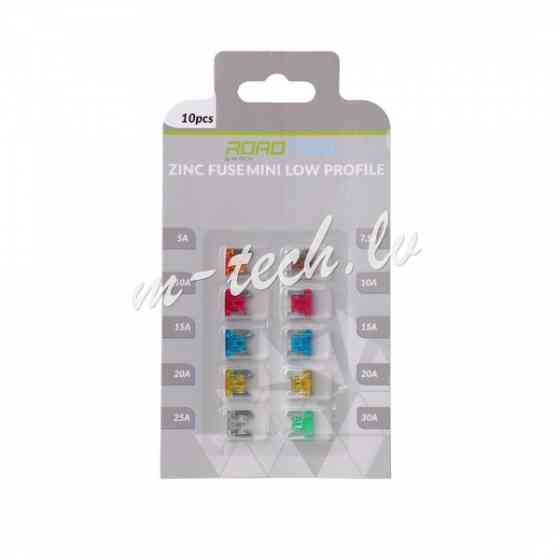 PFS003 - ZINC FUSE MICRO. BLISTER CARD PACKING 10 PCS (5A. 7.5A. 10A x2. 15A x2. 20A x2. 25A. 30A) Rīga