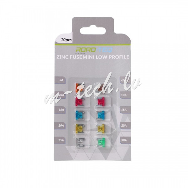 PFS003 - ZINC FUSE MICRO. BLISTER CARD PACKING 10 PCS (5A. 7.5A. 10A x2. 15A x2. 20A x2. 25A. 30A) Rīga - foto 1