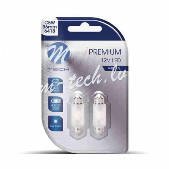 LB361W - Blister M-TECH Premium LB361W - C5W 36mm. 12V 2xSMD2835. CANBUS. White Rīga