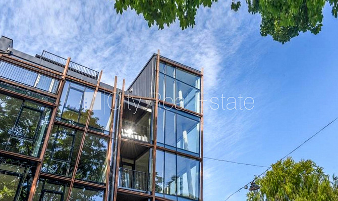 Земля в собственности, новостройка, фасадный дом, монолитные бетонные стены, Рига - изображение 17