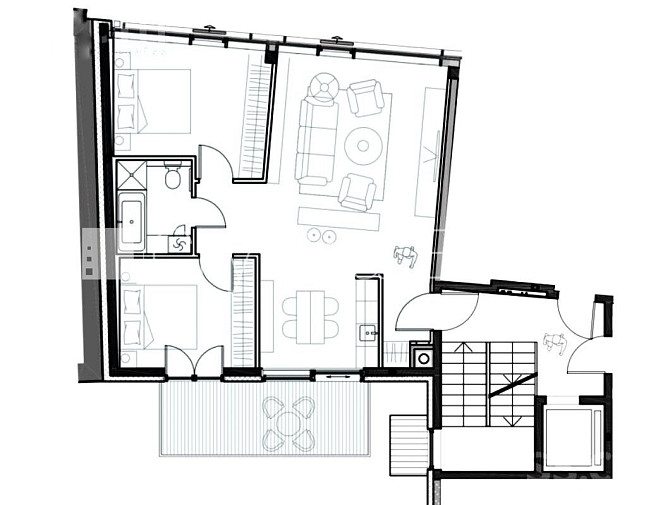Земля в собственности, новостройка, фасадный дом, монолитные бетонные стены, Рига - изображение 12