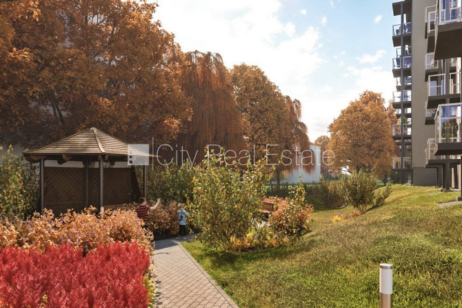 Новостройка, благоустроенная озеленённая территория, закрытая территория, место Рига - изображение 16