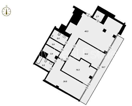 Новостройка, фасадный дом, зеленая территория, возможность аренды парковки, Jūrmala