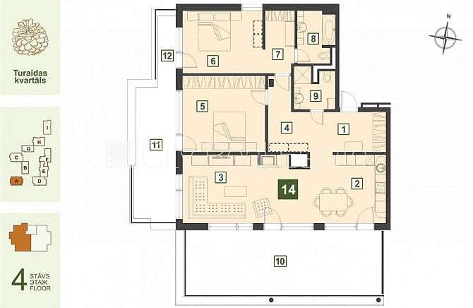 Проект - Turaidas Kvartāls (Тураидас Кварталс), земля в собственности, новостройка, Юрмала - изображение 19