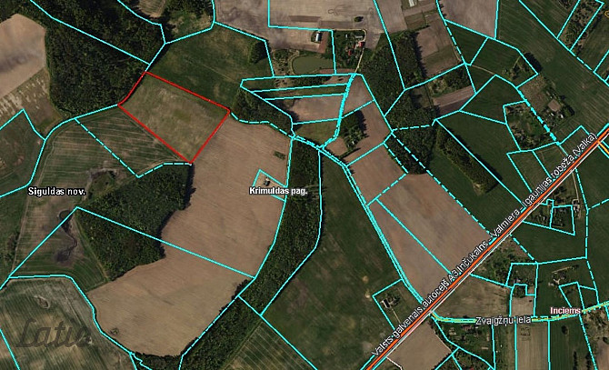 Labas konfigurācijas  zemes gabals Paipalas  7,9 ha platībā, ainaviskā, klusā vietā Krimuldas Rīgas rajons - foto 3