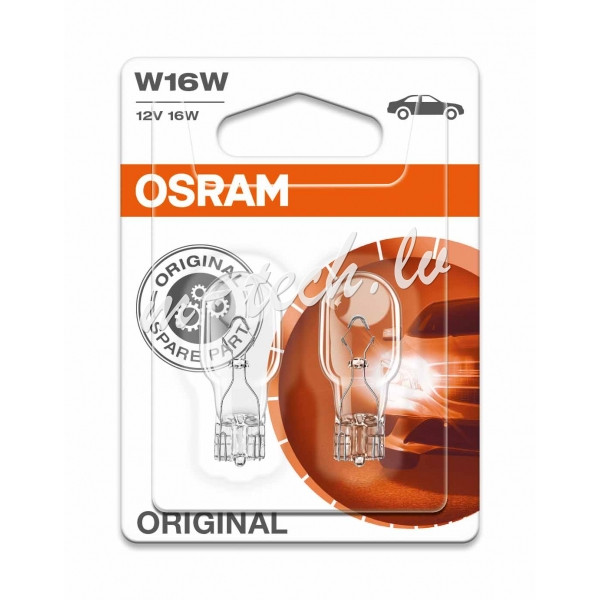 O921-02B - OSRAM Original W16W 12V 16W W2.1x9.5d 02B Rīga - foto 1