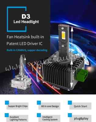 ALLD3 - D3S LED 35W 6000K - Spuldzite Led D Series - UNSORTED LED SET Rīga