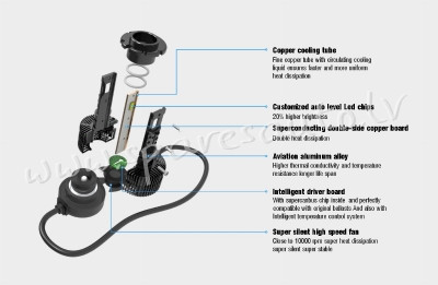 ALLD4 - D4S LED 6000K 35W 9000LM - Spuldzite Led D Series - UNSORTED LED SET Rīga - foto 1