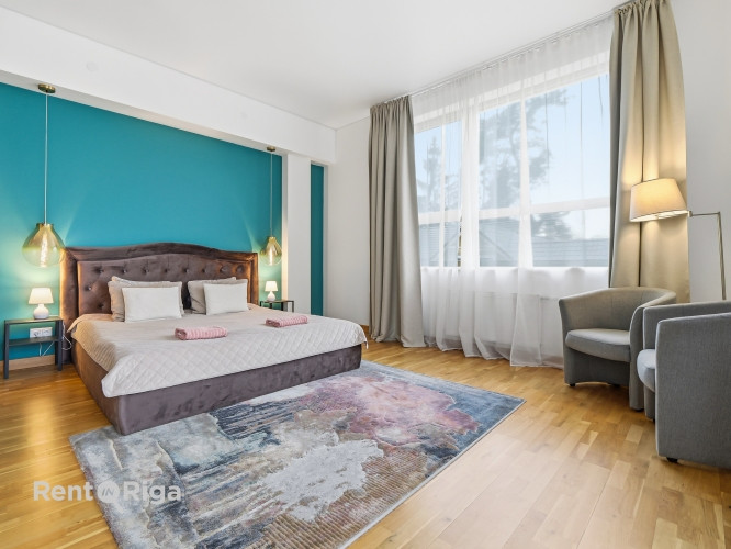 Plašs un elegantas apdares 4-istabu dzīvoklis ar terasi un pazemes stāvvietu  tikai 300 m no Jūrmala - foto 18