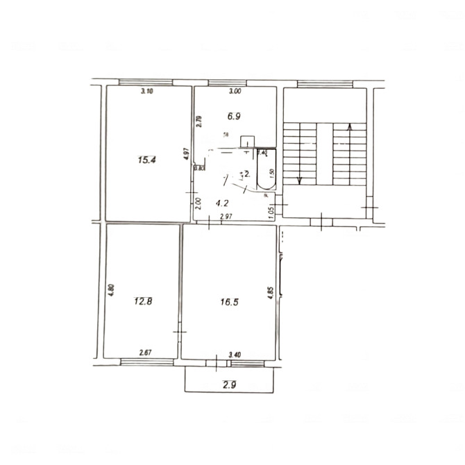 Продаётся просторная 3-комнатная квартира (61, 5 м²) в районе Кенгарагс отличное расположение для... Рига - изображение 10