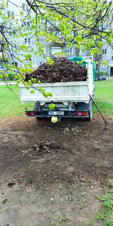 Погрузим и вывезем с вашей территории ветки, опавшие листья в мешках или без, траву. Покос травы... Rīga