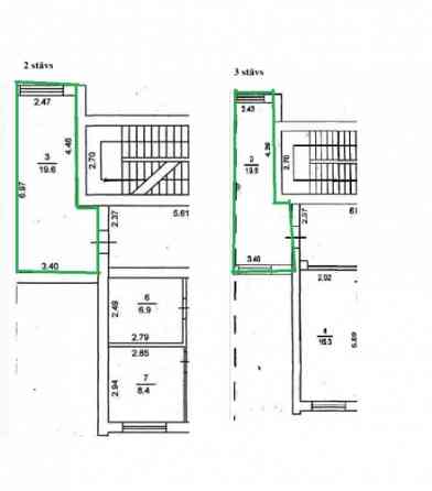 Двухэтажный офис на Ганибу дамбис.  В офисном здании  чистая и ухоженная Рига