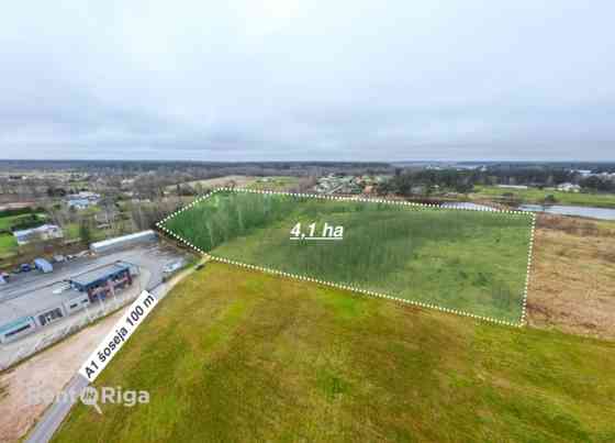 Предлагается к покупке земельный участок вдоль шоссе A1.  + Часть участка Адажский округ