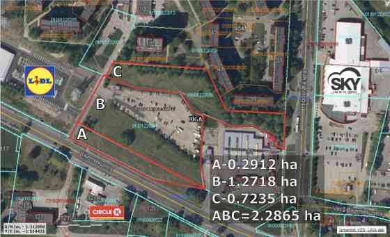 Фасадный земельный участок на улице Бикерниеку!  Предлагается объект, состоящий Rīga