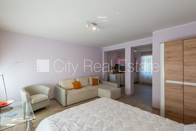 Fasādes māja, labiekārtota apzaļumota teritorija, studio tipa, virtuve apvienota ar istabu, Rīga - foto 4