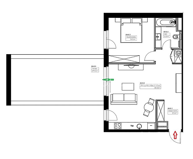 Новостройка, благоустроенная озеленённая территория, место для машины, Рига - изображение 12