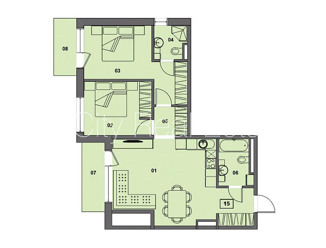 Projekts - Villa Alvine, jaunceltne, fasādes māja, labiekārtota apzaļumota teritorija, pazemes Jūrmala - foto 18