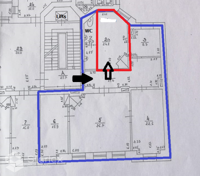 Сдается офисное помещение с раковиной в центре Риги, в престижном здании в стиле Рига - изображение 15