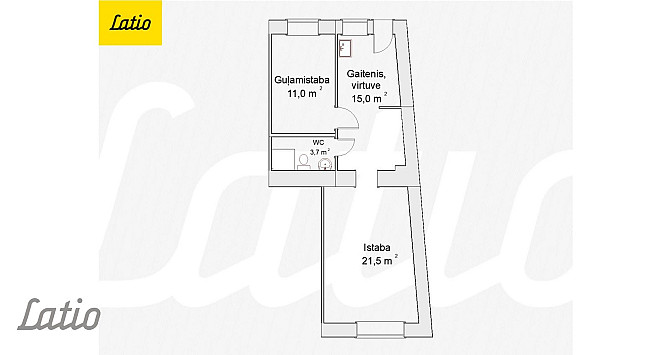 Tiek piedāvāts īrei lielisks, pilnībā mēbelēts 2 istabu dzīvoklis Rīgas klusajā centrā Rīga - foto 4