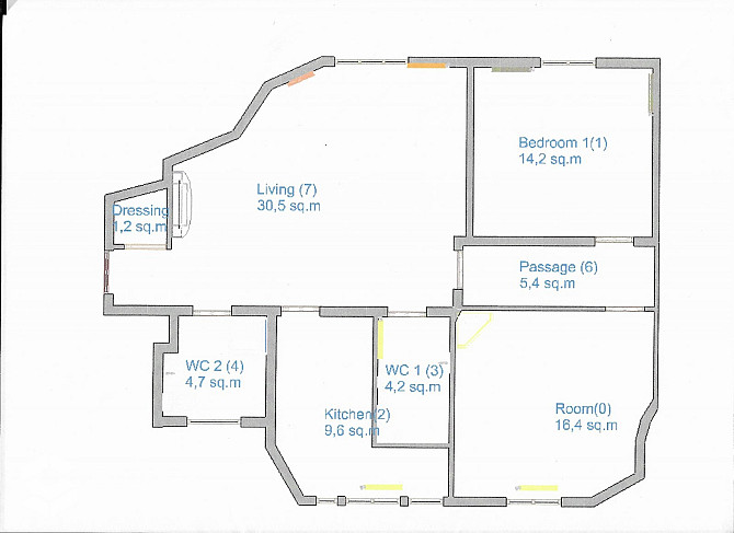Просторная 84 кв.м. м. трехкомнатная квартира в хорошем месте - улица Бирзниека Рига - изображение 15
