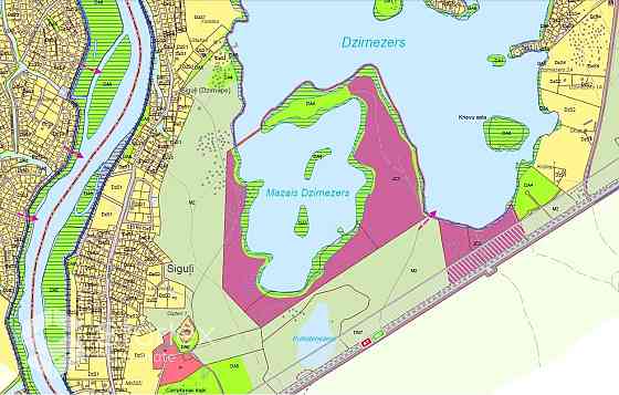 Pārdod 74 ha zemes īpašumu ar ezeru un priežu mežu. Īpašumā visa Mazā Dzirnezera 33 ha ūdenstilpne a Rīgas rajons