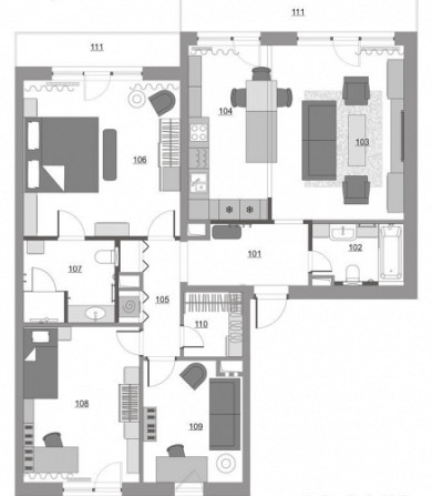 Tiek pārdots 4 istabu dzīvoklis ar divām autostāvvietām slēgtā pagalmā (ir iekļautas Rīga - foto 5