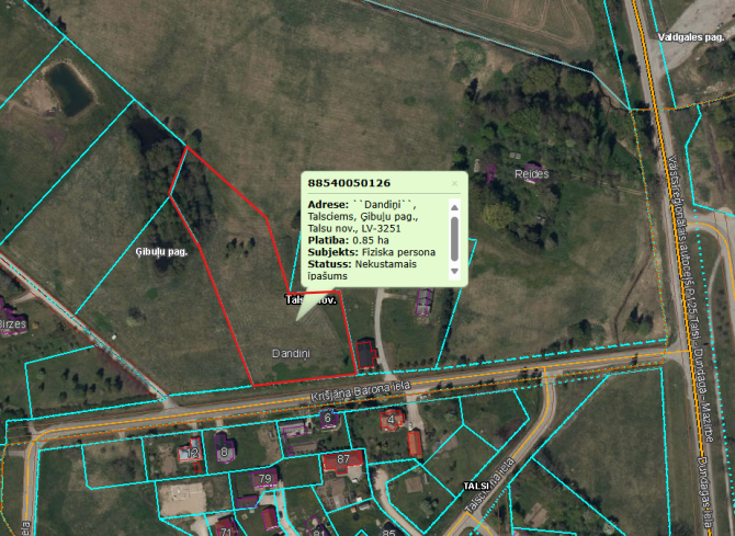 Zeme atrodas Ģibuļu pagastā, robežojas ar Talsu pilsētas privātmāju rajonu un Kr. barona ielu.... Talsi - foto 2