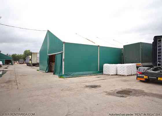 Tenta angāra noma industriālajā parkā Jurkalnes ielā.  Bez apkures 300 m2.  Dazīvā apsardze + videon Rīga