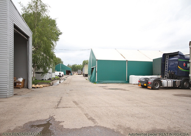 Tenta angāra noma industriālajā parkā Jurkalnes ielā.  Bez apkures 300 m2.  Dazīvā apsardze Rīga - foto 3