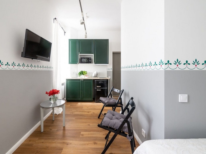 Pieejams studijas tipa dzīvoklis īstermiņa īrei. Dzīvoklis ir pilnībā aprīkots, ar visu Rīga - foto 6