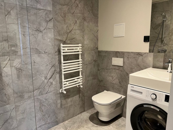 Ilgtermiņa īrei pieejams studio tipa dzīvoklis.  Pārdomāts dzīvokļa plānojums, kas sastāv no koridor Рига - изображение 5