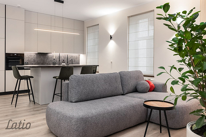 Izīrē divistabu  dzīvokli pilsētas klusajā centrā.
Dzīvoklī ir viesistaba apvienota kopā ar virtuvi, Рига - изображение 2