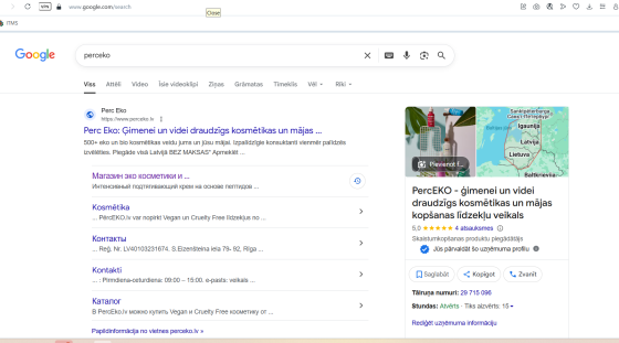 Pārdodam interneta veikalu Perceko - ģimenei un videi draudzīgs kosmētikas un mājas kopšanas... Rīga