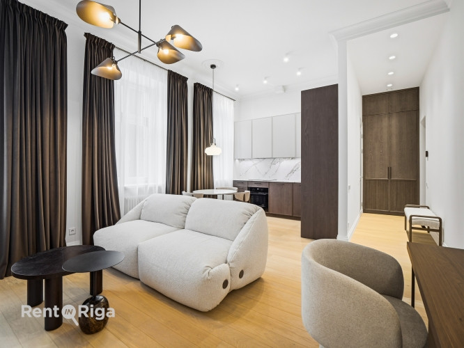 Предлогается новая элегантная квартира в полностью реновированном здании с Рига - изображение 1
