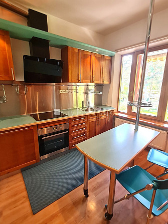 Privātmāja, iežogota teritorija ar metāla sētu, vieta vairākām automašīnām, apzaļumota Rīga - foto 12