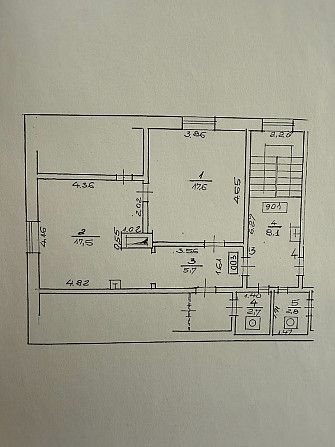 Продается 2 комн. квартира 43, 2 м2 второй этаж , в 4 -х квартирном доме , возле реки Berze и... Dobele - foto 8