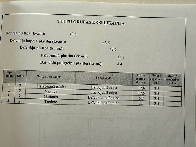 Продается 2 комн. квартира 43, 2 м2 второй этаж , в 4 -х квартирном доме , возле реки Berze и... Dobele - foto 9