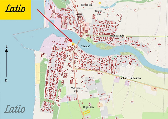 Pārdod zemes gabalu Salacgrīvā pie Salacas upes, 500 m no jūras!
Adrese: Rīgas iela 2a, Salacgrīva,  Саласпилс - изображение 4