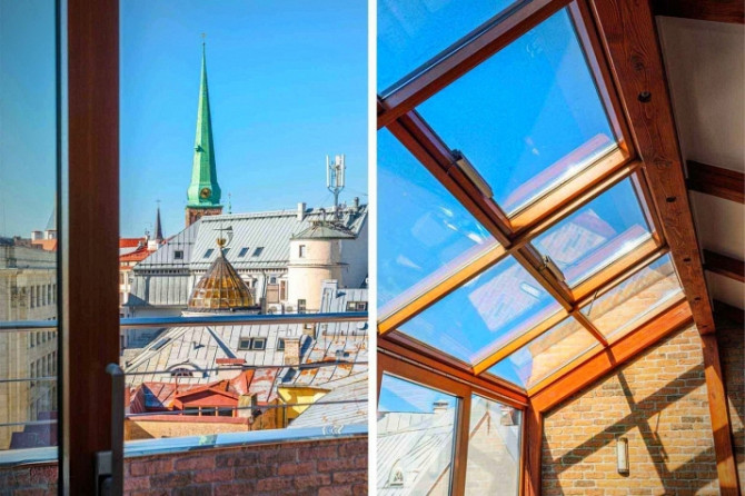Ekskluzīvs penthauss Vecrīgas sirdī.  Tiek pārdots divu līmeņu penthausa dzīvoklis Rīga - foto 1