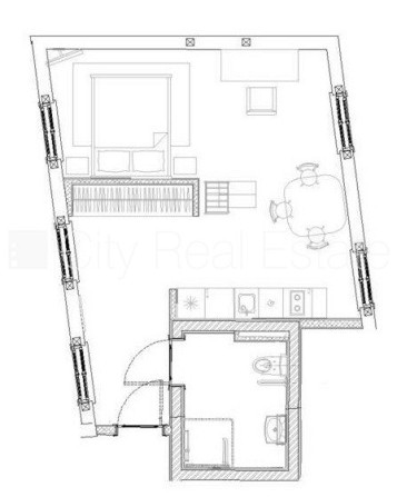 Projekts - Semarah Apartamenti, jaunceltne, viena istaba izolēta, studio tipa, virtuve apvienota Jūrmala - foto 9