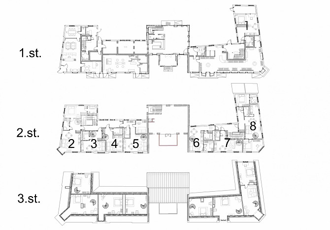 Projekts - Semarah Apartamenti, jaunceltne, viena istaba izolēta, studio tipa, virtuve apvienota Jūrmala - foto 10