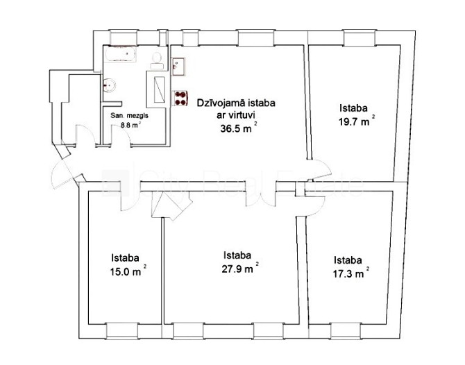 Здание во дворе, кирпичные стены, фасад с декоративной штукатуркой, Рига - изображение 19