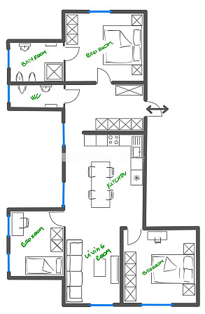 Новостройка, фасадный дом, зеленая территория, закрытая территория, подземная Юрмала - изображение 14