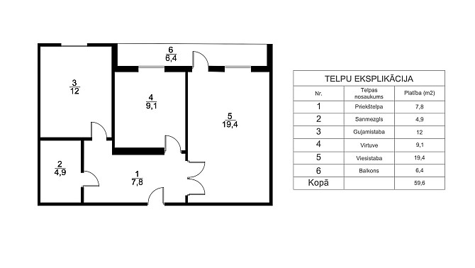 Īpašnieks pārdod gaišu, plašu un mājīgu 2‑istabu dzīvokli 104.sērijas mājā, 59, 6m2. Vidus... Rīga - foto 2