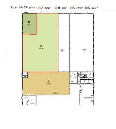 Nomai tiek piedāvātas plašas noliktavas telpas labā atrašanās vietā. Ir iespēja nomāt daļu noliktava Рига - изображение 12