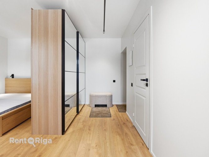 Izīrē pārdomātu 1 istabas dzīvokli!  Ienākot dzīvoklī priekštelpa un plašs drēbju Rīga - foto 1
