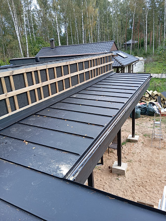 Piedāvāju: -Skārda seguma jumta uzklāšanu; -Jumta remontu; -Parapetu uzstādīšanu; -Notēkudeņu... Rīga - foto 2