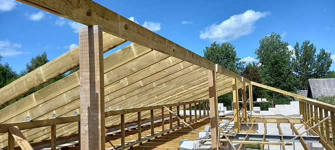 Mūrējam vienstāvu un divstāvu mājas no Aeroc (gāzbetona) blokiem. Veicam ārsienu un starpsienu... Ropaži - foto 6