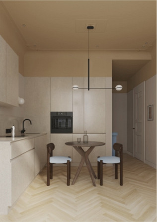 2-istabu dzīvoklis projektā Šefela nams Baznīcas ielā 5.  Dzīvoklis tiek pārdots ar balto Rīga - foto 4